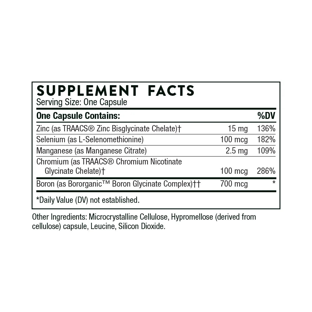 - Trace Minerals - Dietary Supplement with Zinc, Boron & Selenium - Chelated Forms - Comprehensive Formula - 90 Capsules
