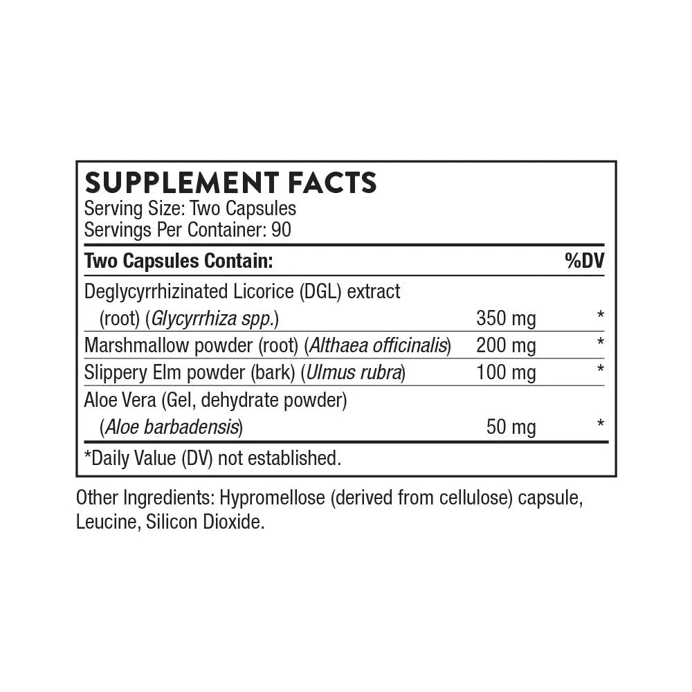 - GI Relief - Digestion Supplement - Supports Gut Health & Bloating Relief* - Formulated with Marshmallow Root, Aloe Vera Gel, DGL & Slippery Elm Bark - 180 Capsules - 90 Servings