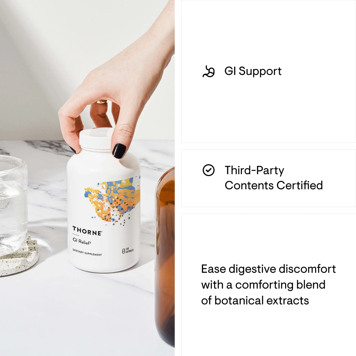 - GI Relief - Digestion Supplement - Supports Gut Health & Bloating Relief* - Formulated with Marshmallow Root, Aloe Vera Gel, DGL & Slippery Elm Bark - 180 Capsules - 90 Servings