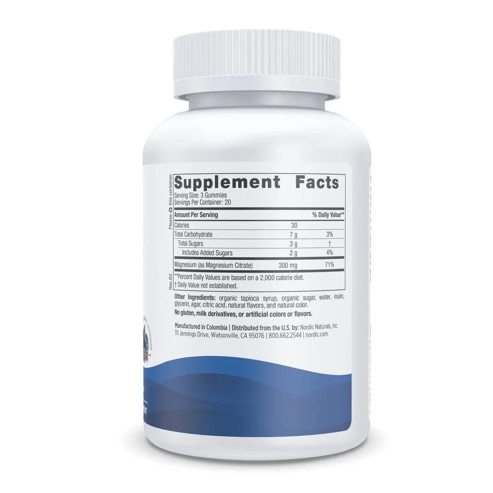 Magnesium Gummies, Vegan - 60 Count