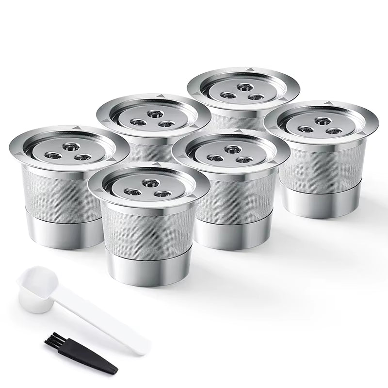 Reusable K Cups Coffee Filter Capsule Pod Compatable with Ninja CFP201 CFP301 Dual Brew Pro Machine Stainless Steel