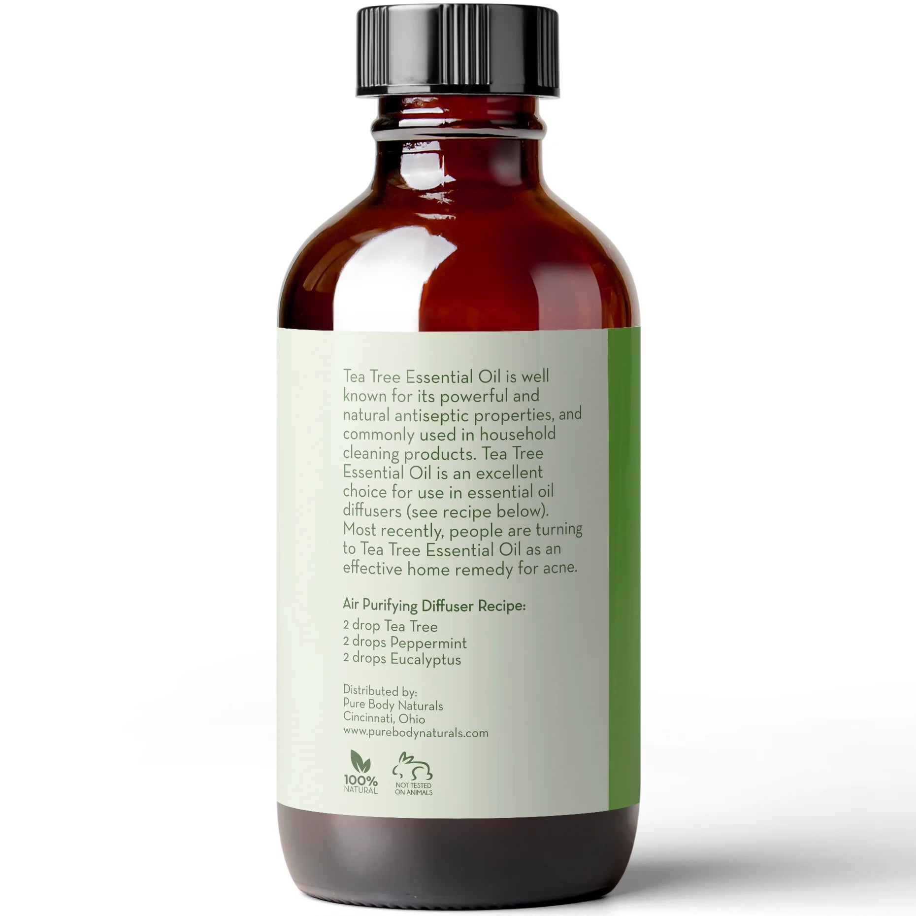 Tea Tree Essential Oil for Face, Hair, Diffuser, Therapeutic Grade 4 Fl Oz by