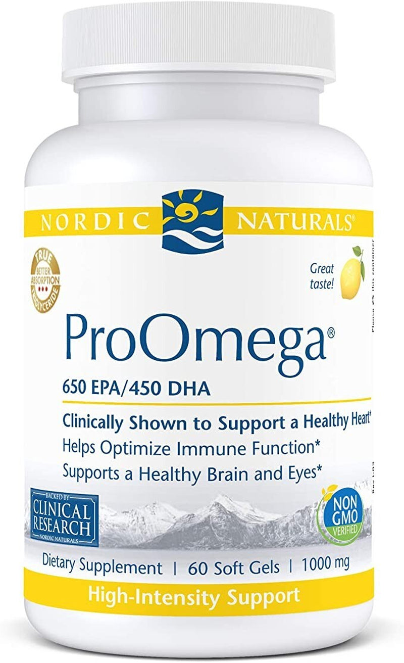 Nordic Naturals Proomega 650EPA/450DHA 1000Mg Lemon Flavor 60 Softgels EXP 01/27