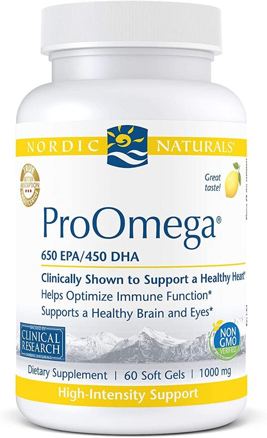 Nordic Naturals Proomega 650EPA/450DHA 1000Mg Lemon Flavor 60 Softgels EXP 01/27