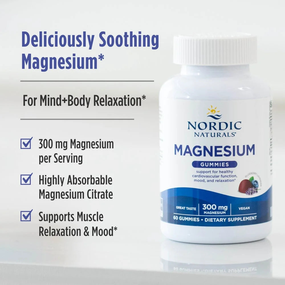 Magnesium Gummies, Vegan - 60 Count