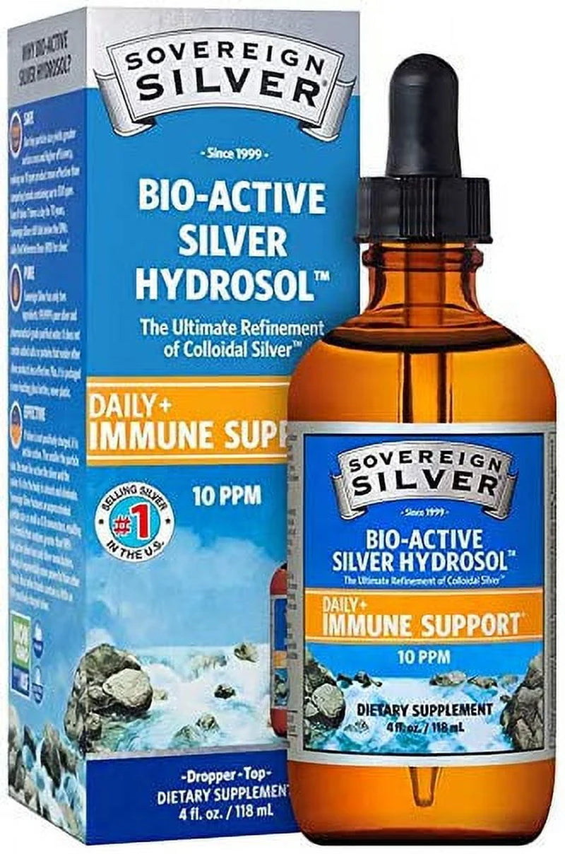 Bio-Active Silver Hydrosol for Immune Support - plus Stress Ball (Spray/Dropper) 2 Count
