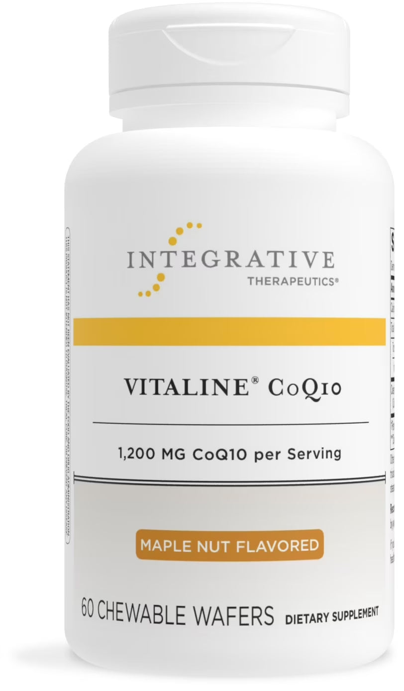 Vitaline Coq10 300 Mg - Heart and Brain Health Support Supplement* - Maple Nut Flavor - 60 Chewable Wafers