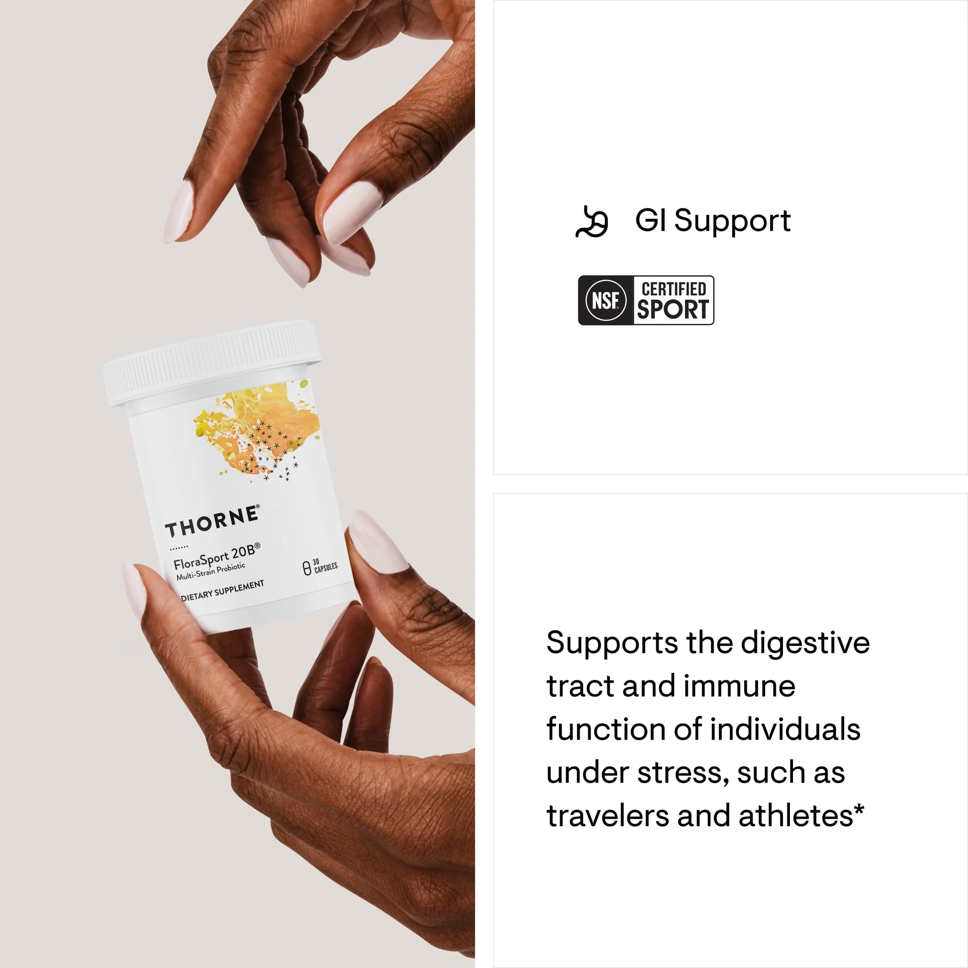 - Florasport 20B - Probiotic Supplement - Promotes Digestive Support, Gut Health, Immune Function and Occasional Diarrhea or Constipation* - NSF Certified for Sport - 30 Capsules - 30 Servings