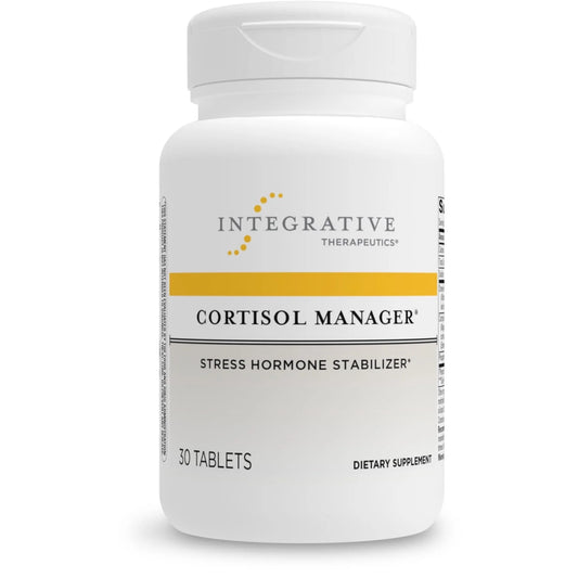 Cortisol Manager - with Ashwagandha, L-Theanine - Reduces Stress to Support Restful Sleep* - Supports Adrenal Health* - 30 Count