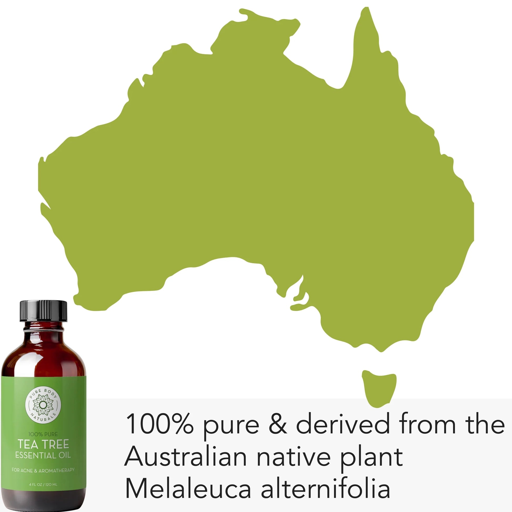 Tea Tree Essential Oil for Face, Hair, Diffuser, Therapeutic Grade 4 Fl Oz by