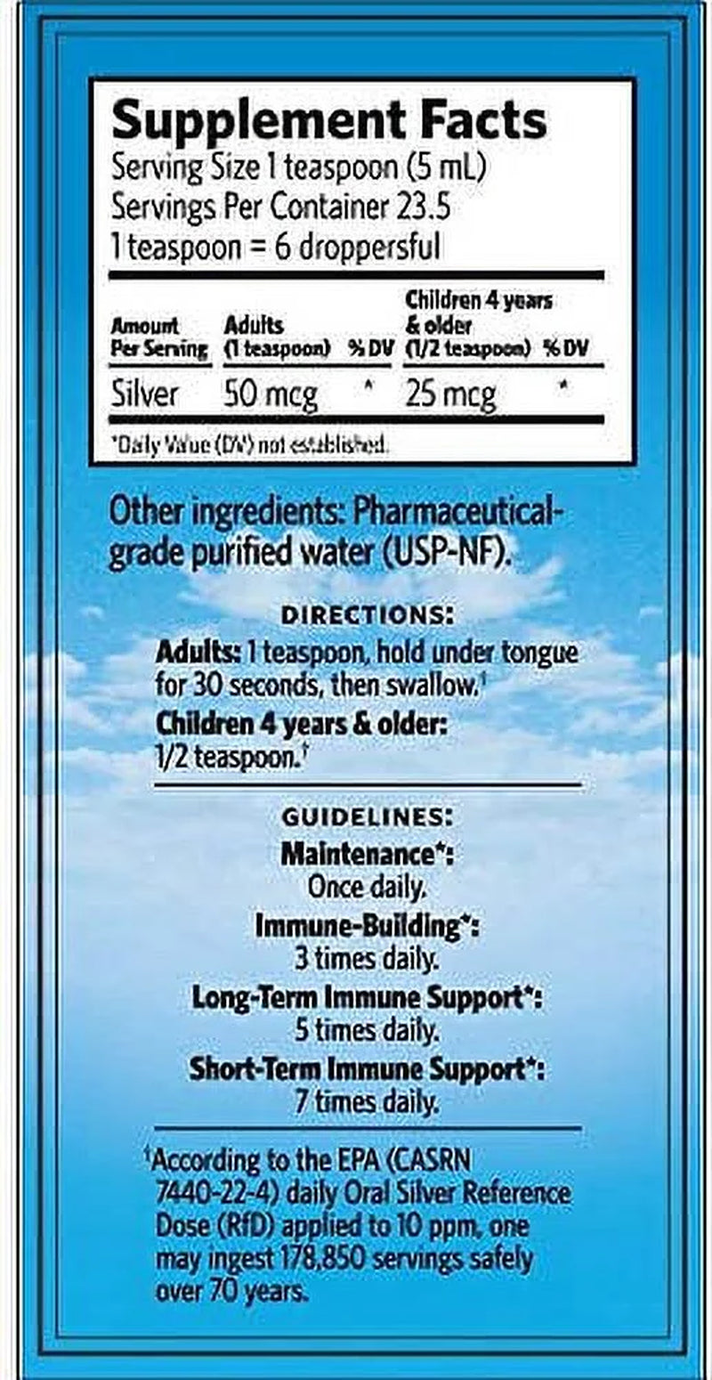 Bio-Active Silver Hydrosol for Immune Support - plus Stress Ball (Spray/Dropper) 2 Count