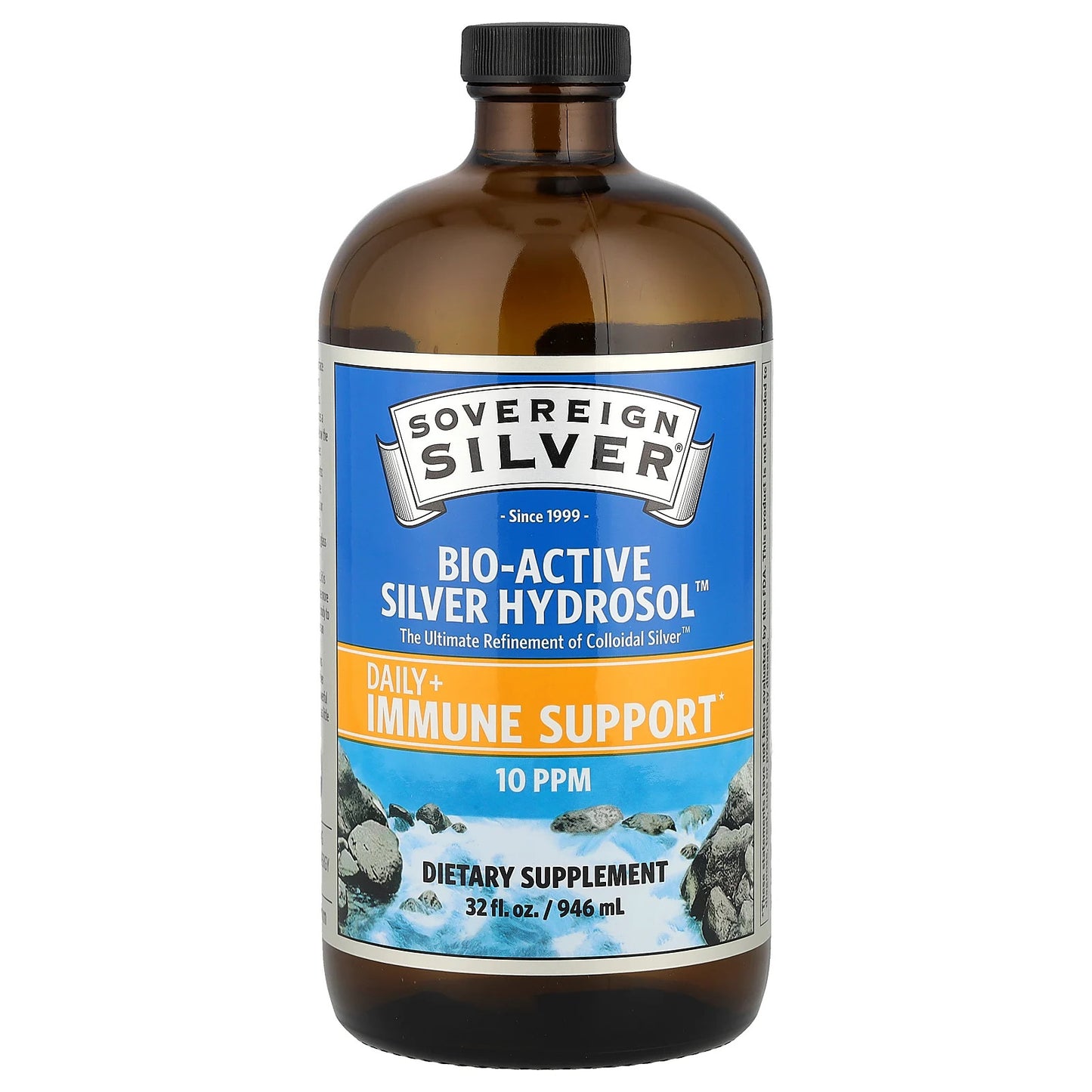 Sovereign Silver Bio-Active Silver Hydrosol 32 Fl Oz 946 Ml Allergen-Free,