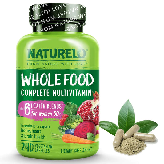 NATURELO Whole Food Multivitamin for Women 50+, 240 Vegan Capsules